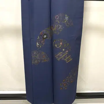 C170 순수 실크 이중 기모노 호몬기 자수 금채 새상품급 기모노