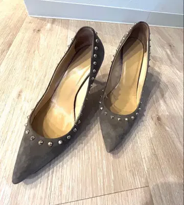 pellico 펠리코 스터드 장식 8cm 힐 37.5 사이즈