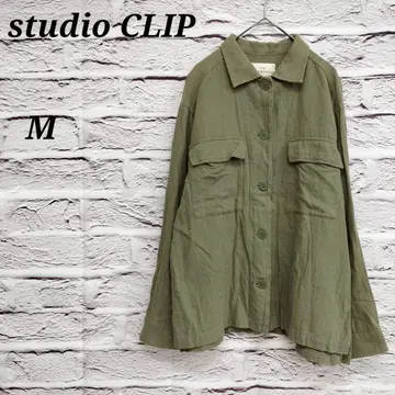 스튜디오 클립 [ M ] 미니 셔츠 자켓 코튼 린넨 겉옷