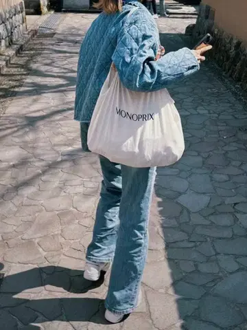 H&M 퀼팅 데님 자켓