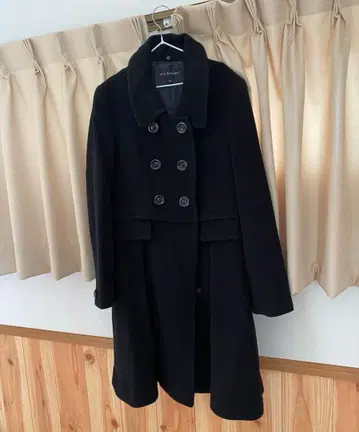 JILLSTUART 질 스튜어트 블랙 롱 코트 P 코트 M