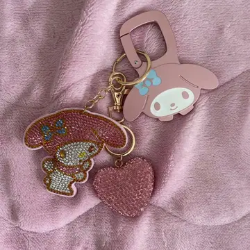 마이멜로디 키링 핑크