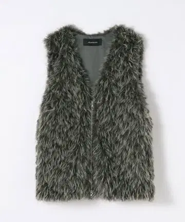 JEANASIS 지나시스 MIX 컬러 퍼 베스트 그레이