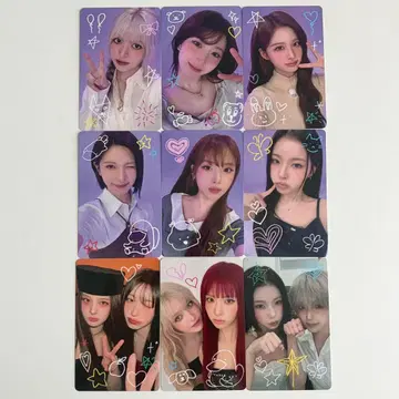 NMIXX 타워 레코드 혜택 낙서 트레이딩 카드 9종 컴프