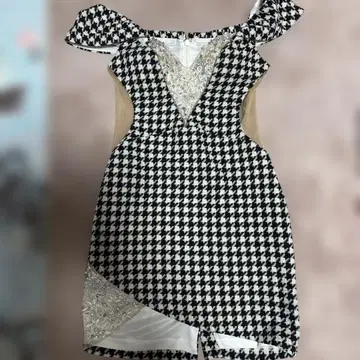 AngelR 드레스 하운드투스 체크 패턴 트위드 가격 인하 불가