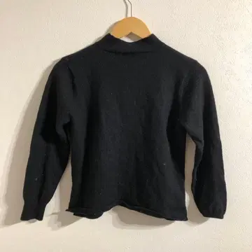 니트 블랙 울 100% 긴팔 스웨터