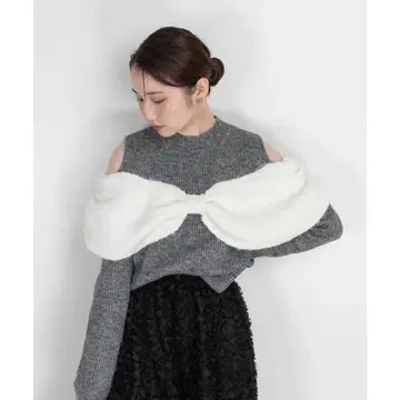 RANDA 리본 모티브 니트