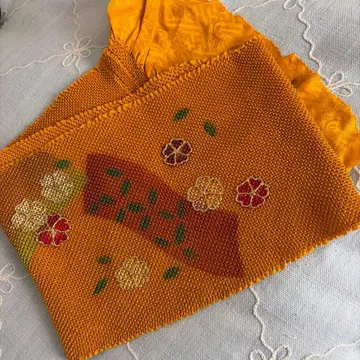 오비 장식 천 머스타드 후리소데