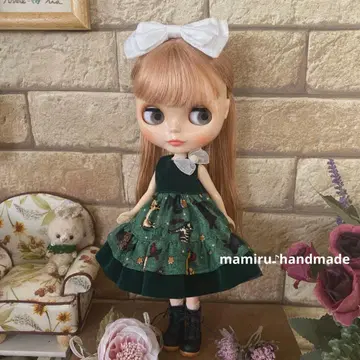 네오 브라이스 아웃핏 Xmas 한정판 프리미엄 원피스 그린 라스트 2점