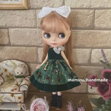 네오 브라이스 아웃핏 Xmas 한정판 프리미엄 원피스 그린 라스트 2점