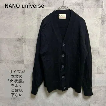 NANO universe [ M ] 가디건 블랙 양모 울 100%