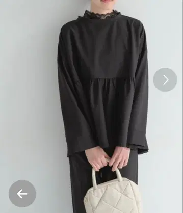 퓨어세신 블랙 페플럼 디자인 긴팔