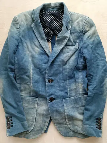 1piu1uguale3 데님 자켓 도트 우노피우우노우구알레토레