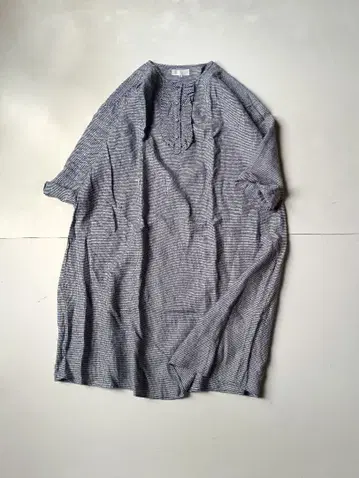 아두이트리스테스 LOISIR 린넨 프릴 장식 하운드투스 원피스