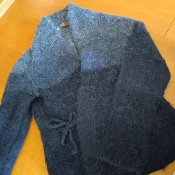 45R 인디고 오픈 프론트 가디건