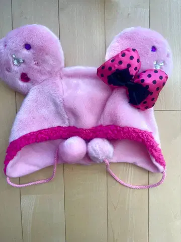 디즈니 미니 마우스 귀 달린 퍼 모자 팬캡