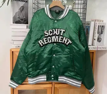 SCOUT REGIMENT 바시티 자켓 그린 남녀ok