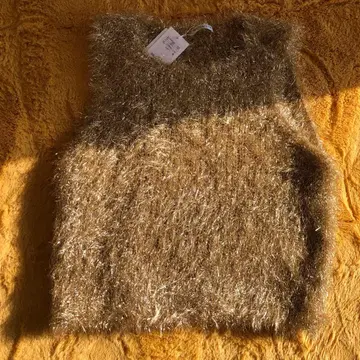 BEAUTY&YOUTH 메탈릭 샤기 니트 베스트