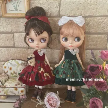 네오 브라이스 아웃핏 Xmas 한정판 프리미엄 원피스 레드 컬러