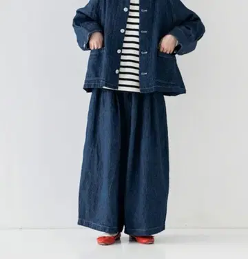 네스트로브 린넨 데님 와이드 이지 팬츠