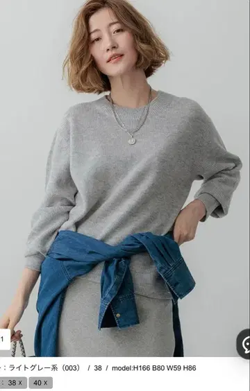 23구 [세탁 가능] 울 캐시미어 크루넥 니트