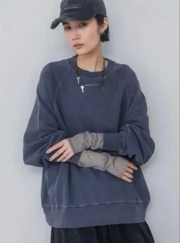 지나시스 서스티나블 빈티지 기모 BIC 풀오버