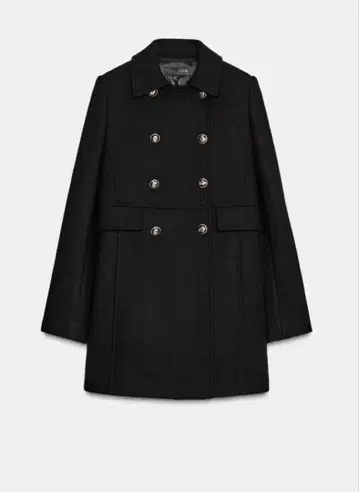 ZARA 울 혼방 숏 기장 더블 브레스트 코트 S 사이즈