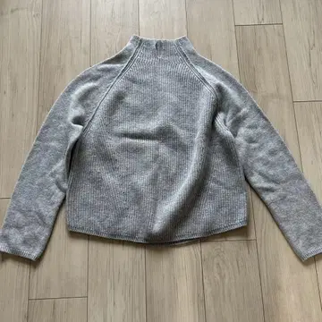 새상품급 띠어리 럭스 울 캐시미어 하이넥 니트 하찌 그레이