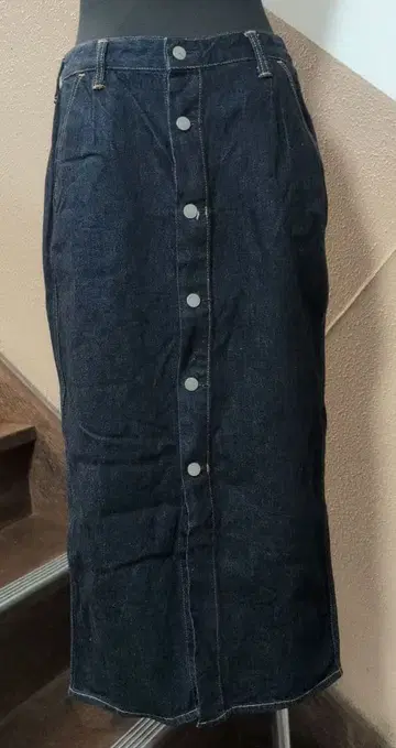 모모타로진스 데님 롱 스커트