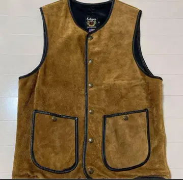 미국제 Schott 남성용 M 가죽 베스트 샷