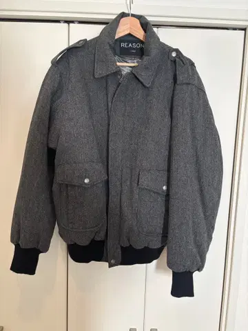 REASON 그레이 봄버 자켓 L 사이즈