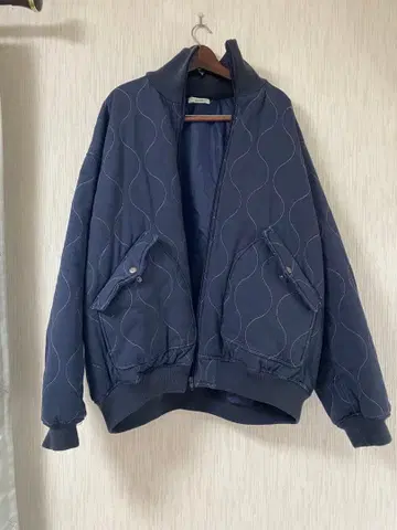 epnok 네이비 퀼팅 자켓