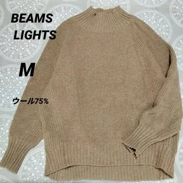 BEAMS LIGHTS 베이지 M 하이넥 오버 사이즈 돌먼 슬리브