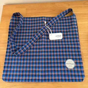 [ 미사용 ] miithaii 체크 무늬 숄더백