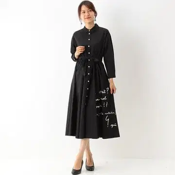 아네스베 블랙 셔츠 원피스