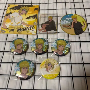 NARUTO 나미카제 미나토 캔뱃지 굿즈 세트