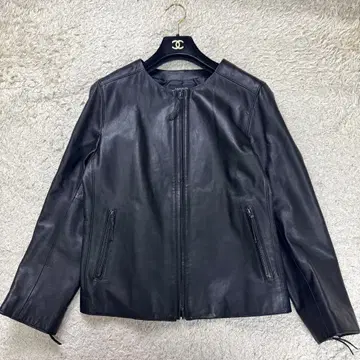 [ 현행 컨디션 최상 ] 언타이틀 라이더 자켓 양가죽 블랙 44 3L