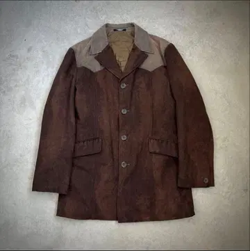 디자인 90s leather design tailored jacket