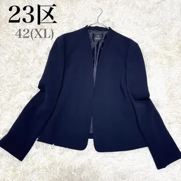 빅 사이즈 새상품급 23구 노카라 자켓 컬러리스 트리아세 [ XL ]