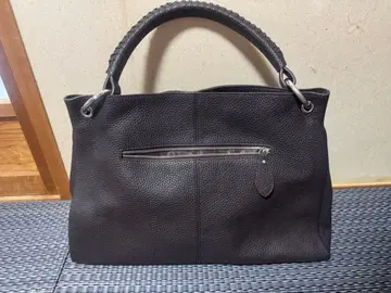 다크 브라운 가죽 토트백