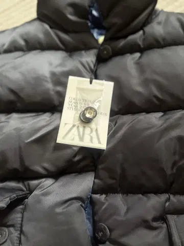 ZARA 블랙 다운 베스트 택 포함 새상품