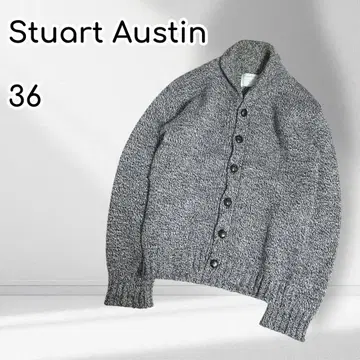 StuartAustin 브리티시 울 니트 가디건 긴팔 고품질