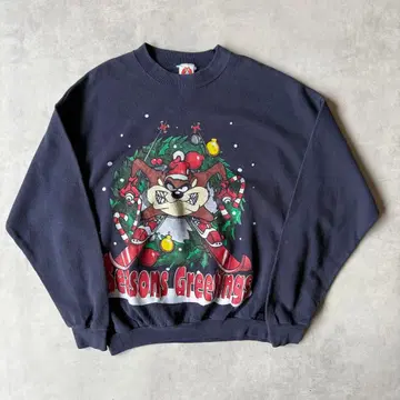 90s 루니툰 빈티지 맨투맨 네이비 XL