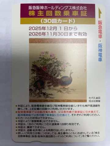 주주 회수 승차권 (30회 카드)