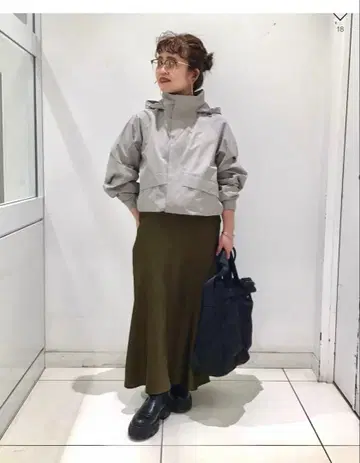 유니클로 윈드프루프 스탠드 블루종 M