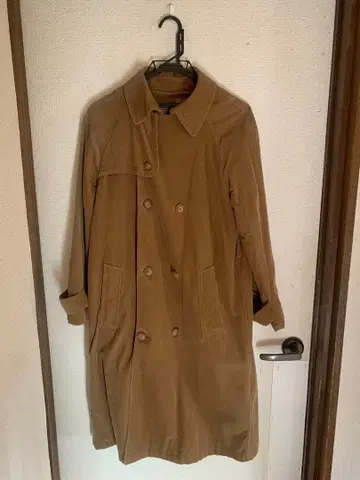 브라운 코듀로이 롱 코트