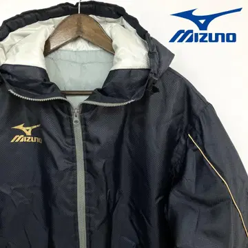 미즈노 충전솜 벤치 코트 후드 부착 자켓 하코네 역전 로고 MIZUNO