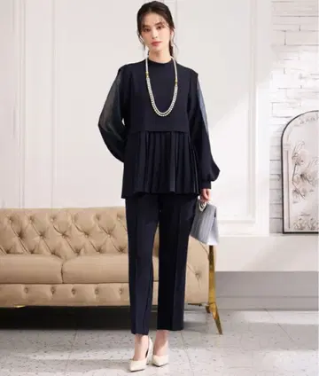 DRESS PLUS 셋업 팬츠 드레스 네이비