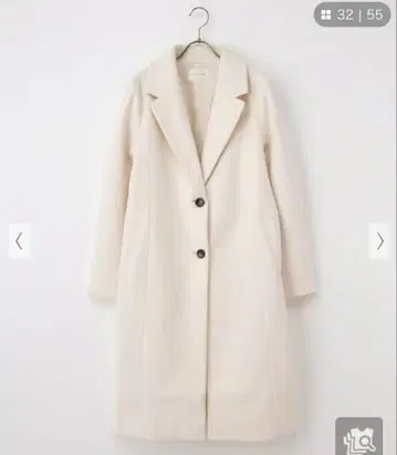 GLACIER 아이보리 롱 코트 심플