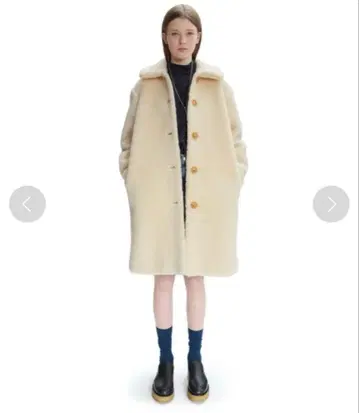 APC 보아 코트 아이보리